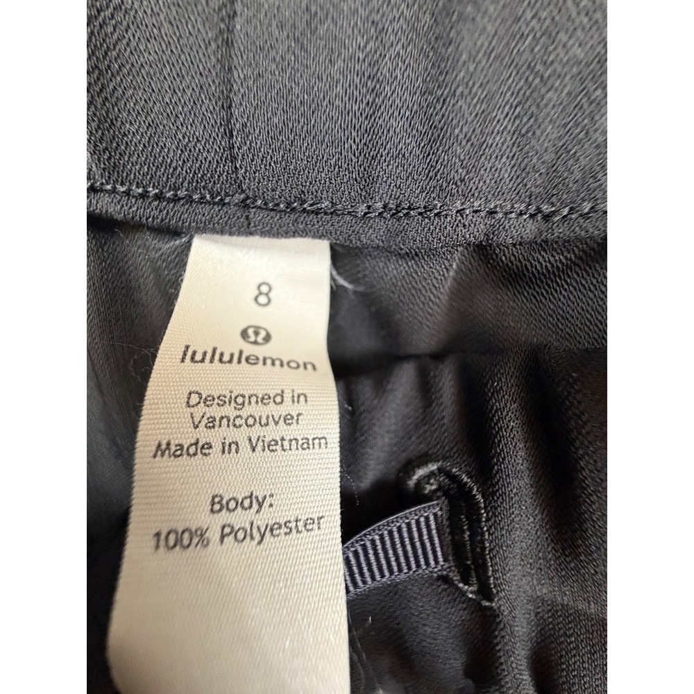 Lululemon On the Fly 7/8 Pant Black High Rise Drawstring Trousers Size 8 - Picture 2 of 7